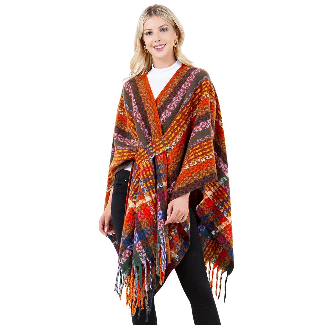 4316 (G) - Multi-Colored Loop Shawls 